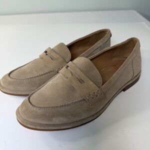 Sam Edelman Birch Suede Penny Loafers Taupe Beige Womens 6.5 Flat Shoes